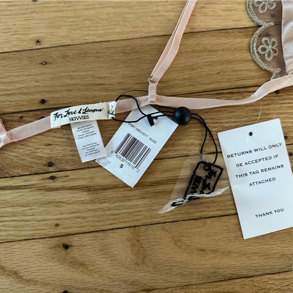 NWT For Love and Lemons Vanessa bralette nude size S - Picture 4 of 6